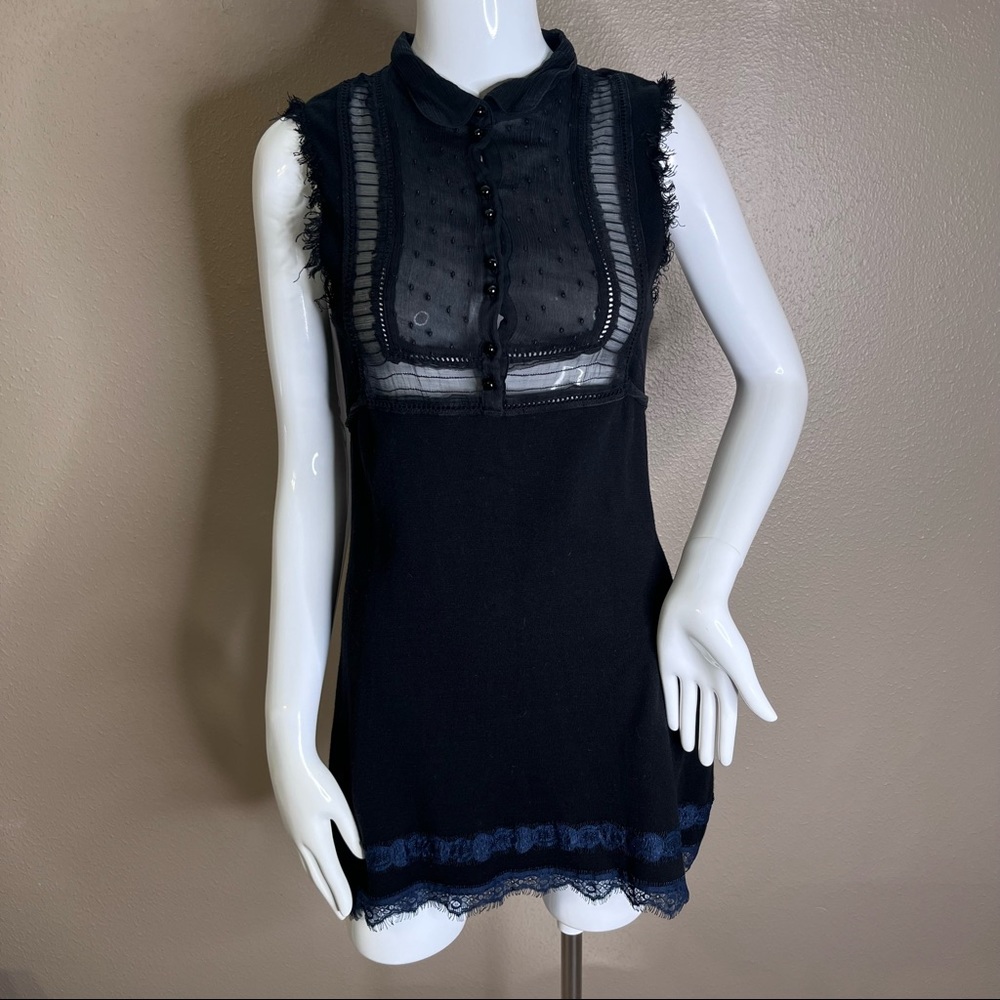 -LBD- Free People Knit & Sheer Dress